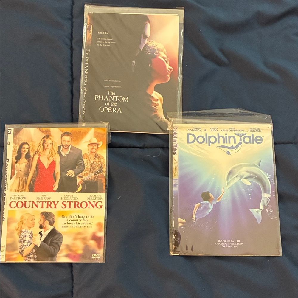 Phantom of the Opera, Country Strong, Dolphin Tale DVD Set